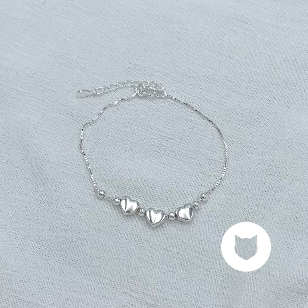 ​PULSERA DE PLATA 925 CORAZONES PU1894L23