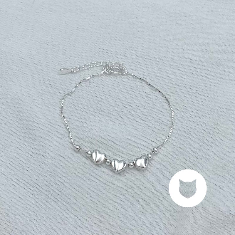 ​PULSERA DE PLATA 925 CORAZONES PU1894L23