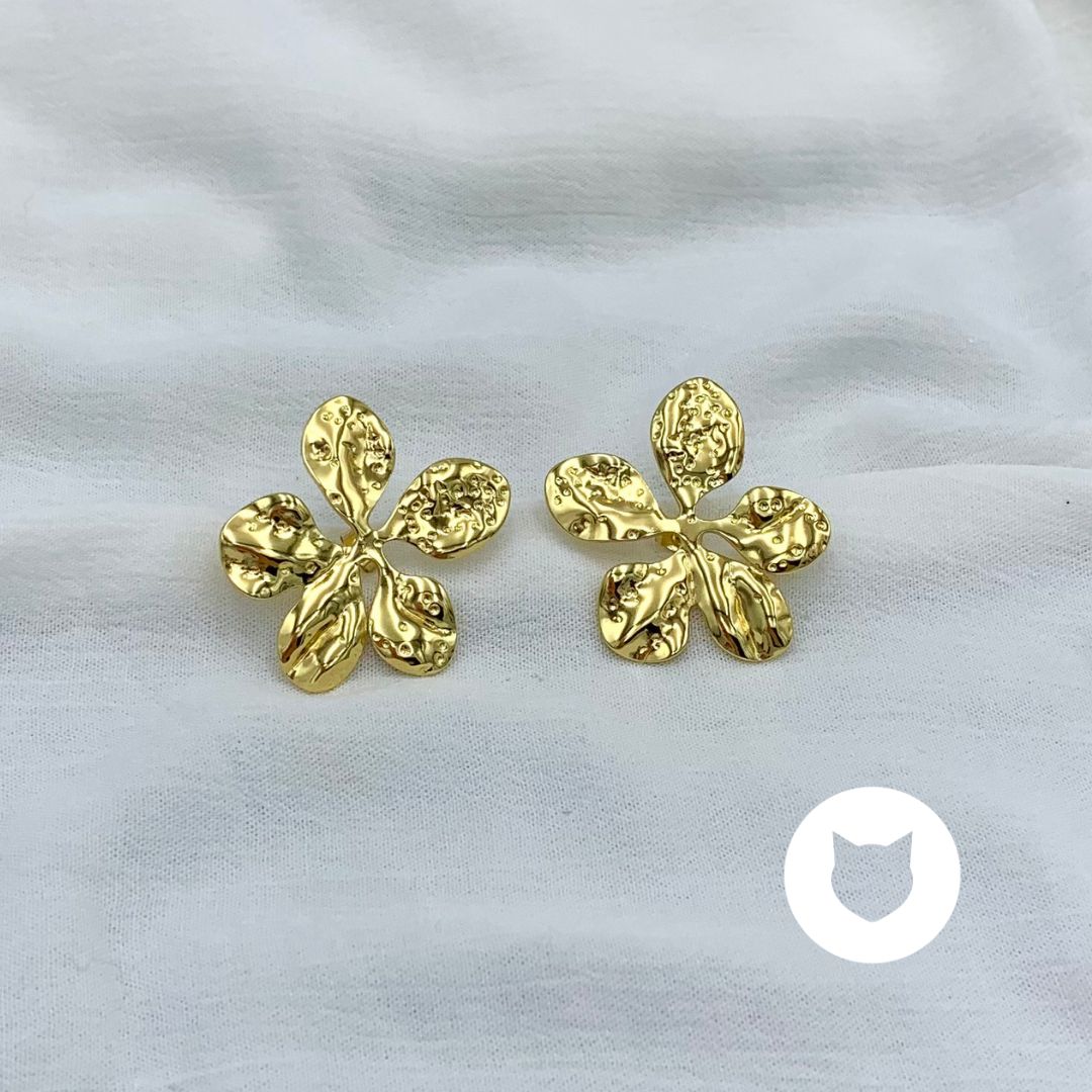 ARETES DE ACERO INOXIDABLE FLOR AR2872G221