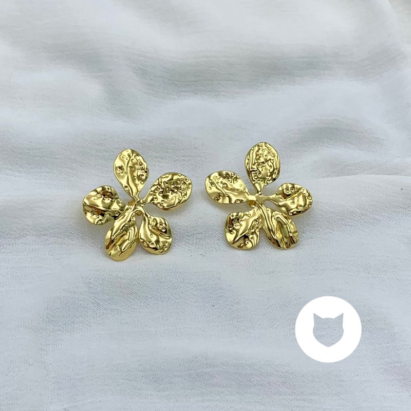ARETES DE ACERO INOXIDABLE FLOR AR2872G221