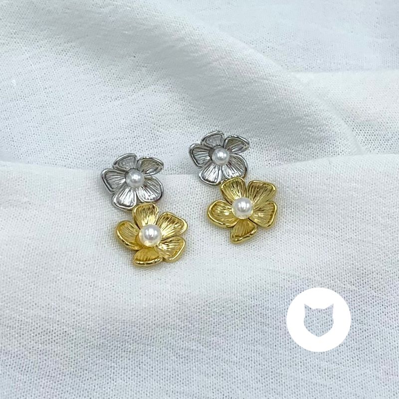 ARETES DE ACERO INOXIDABLE FLORES METALES MIXTOS AR2890G37