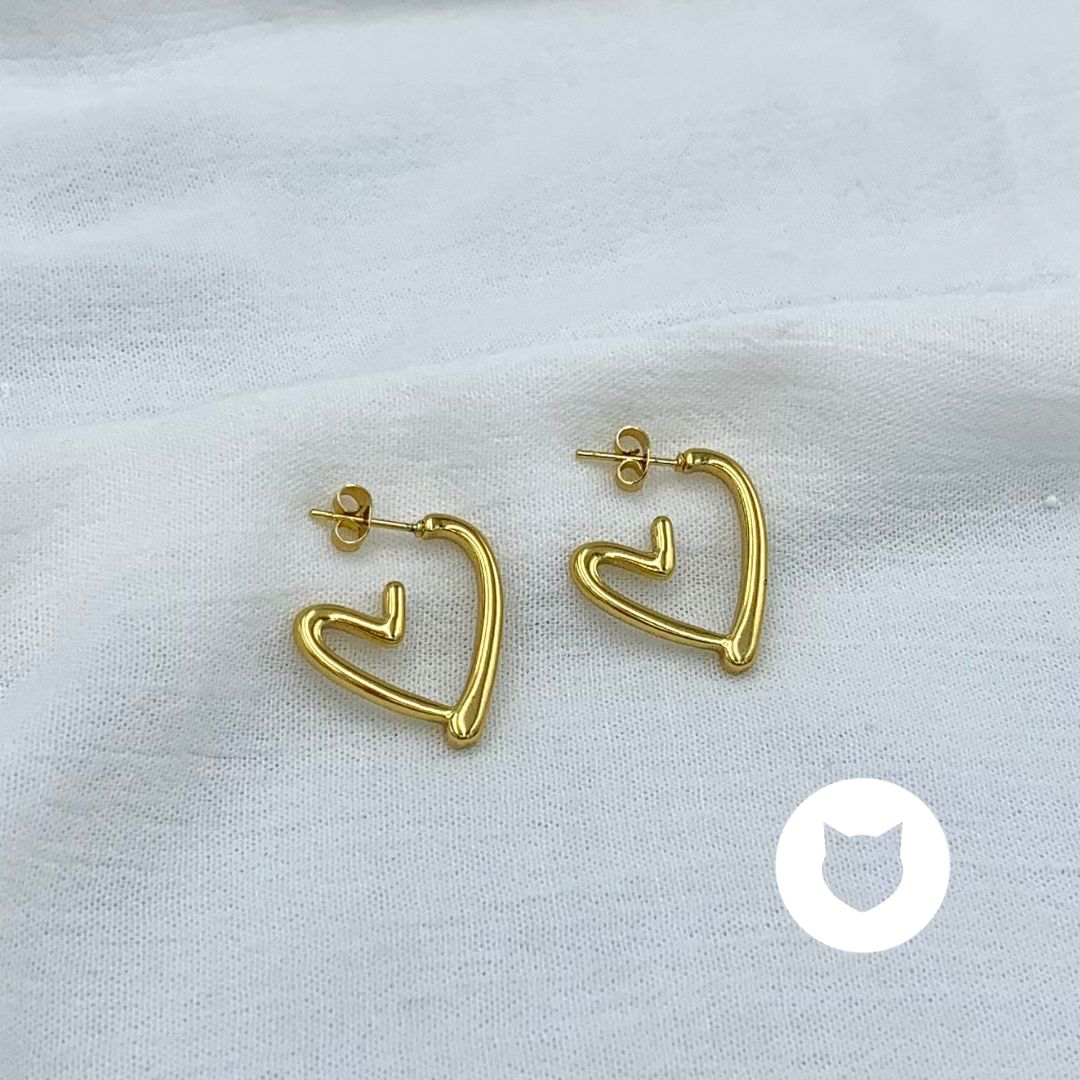 ARGOLLAS DE ACERO INOXIDABLE CORAZÓN AG1787G180