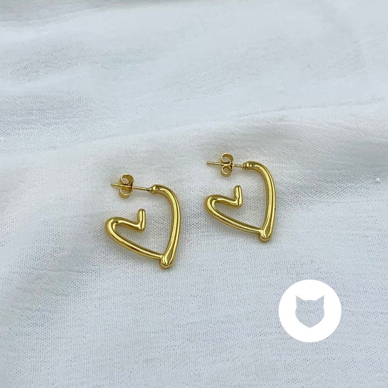 ARGOLLAS DE ACERO INOXIDABLE CORAZÓN AG1787G180