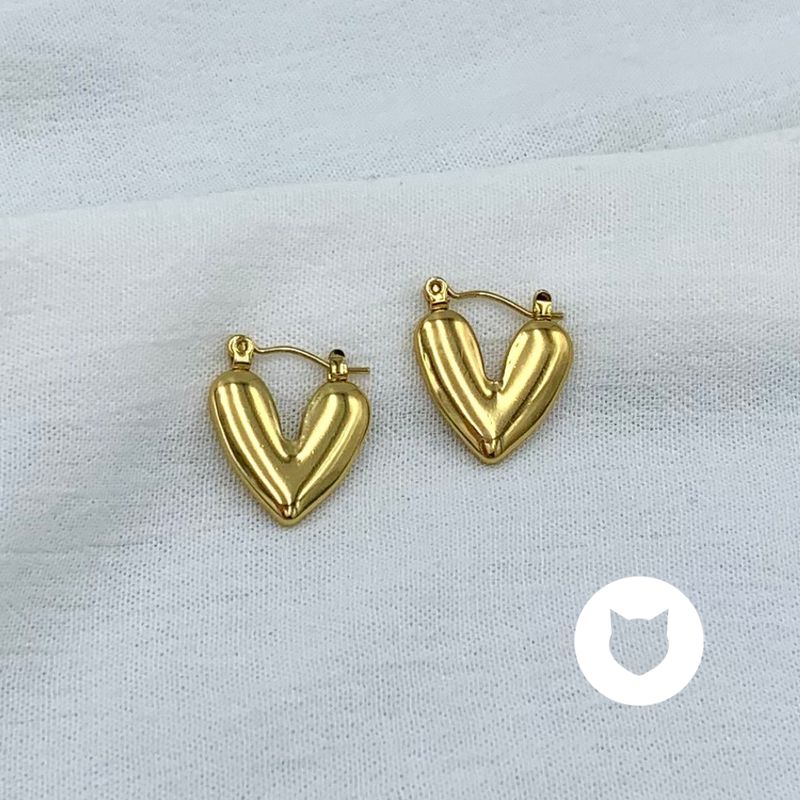 ARGOLLAS DE ACERO INOXIDABLE CORAZÓN AG1794G19.5