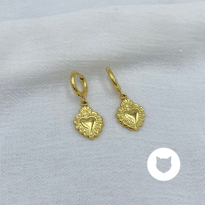 ARGOLLAS DE ACERO INOXIDABLE CORAZÓN AG1797G80