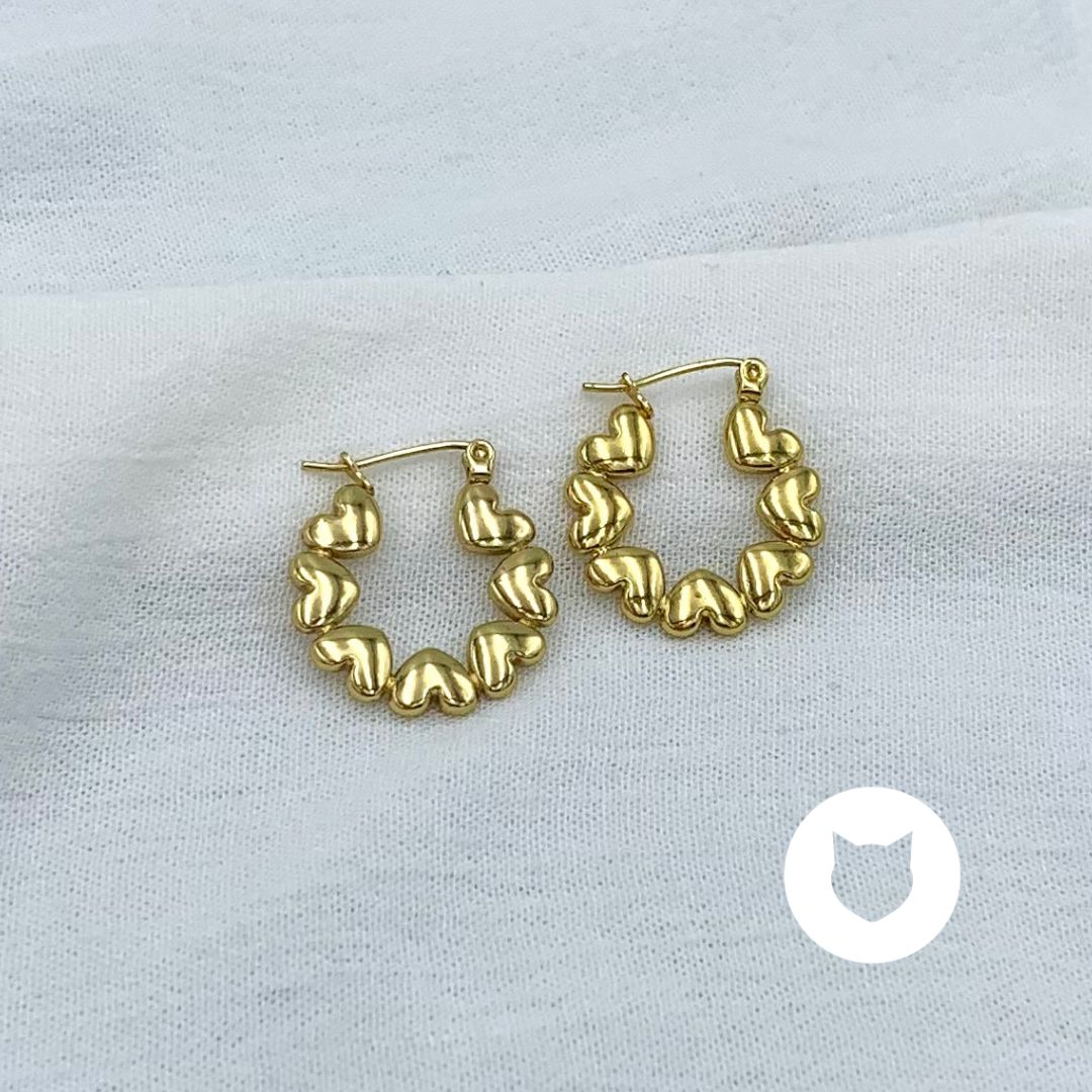 ARGOLLAS DE ACERO INOXIDABLE CORAZONES AG1805G47