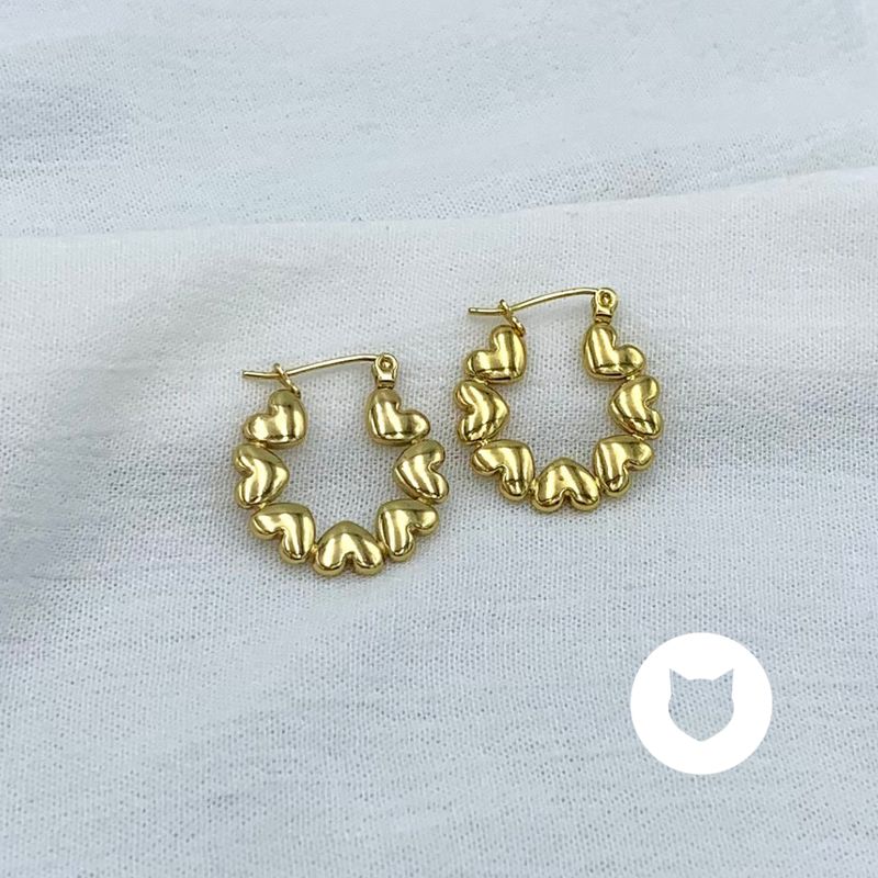 ARGOLLAS DE ACERO INOXIDABLE CORAZONES AG1805G47