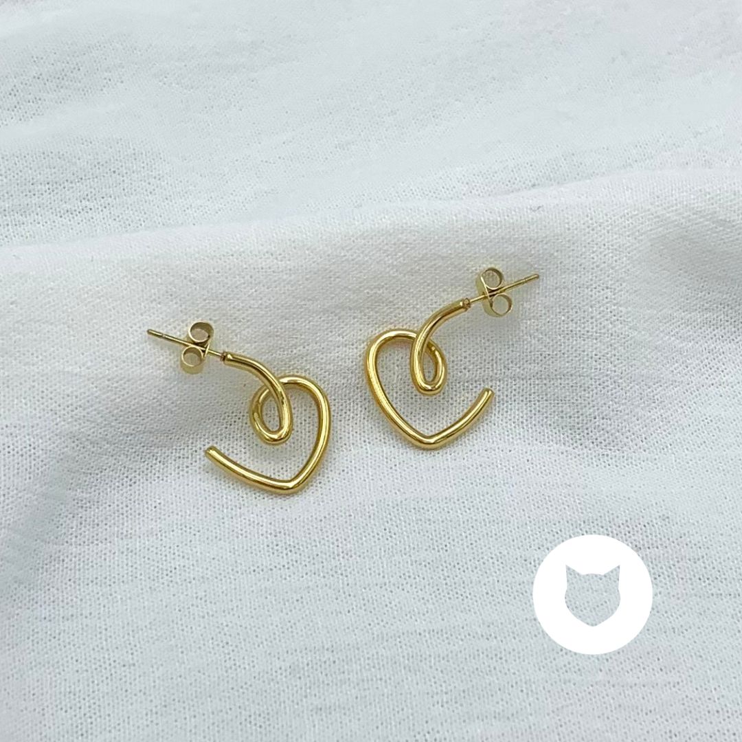 ARGOLLAS DE ACERO INOXIDABLE CORAZÓN AG1808G50