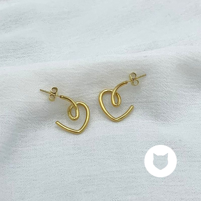 ARGOLLAS DE ACERO INOXIDABLE CORAZÓN AG1808G50