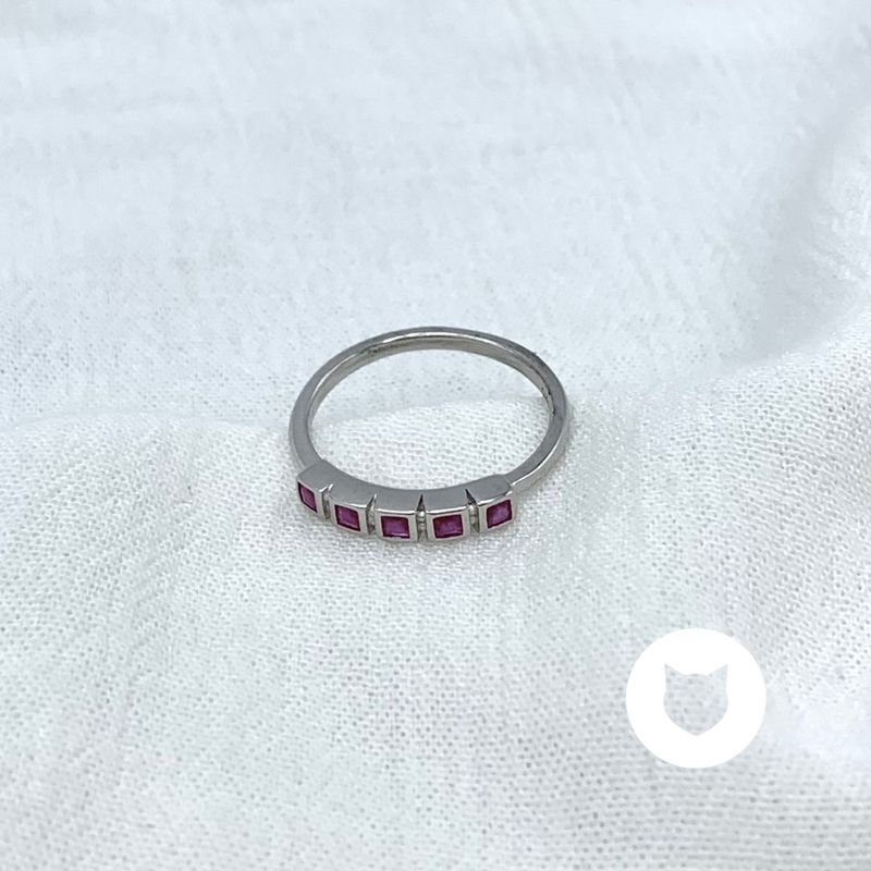 ANILLO DE PLATA 925 Y CRISTALES FUCSIA AN3789L25