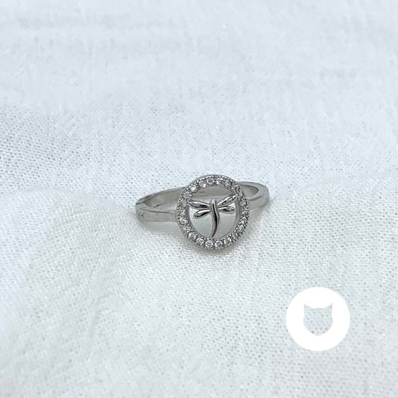 ANILLO DE PLATA 925 Y CRISTALES LIBÉLULA AN3791L25