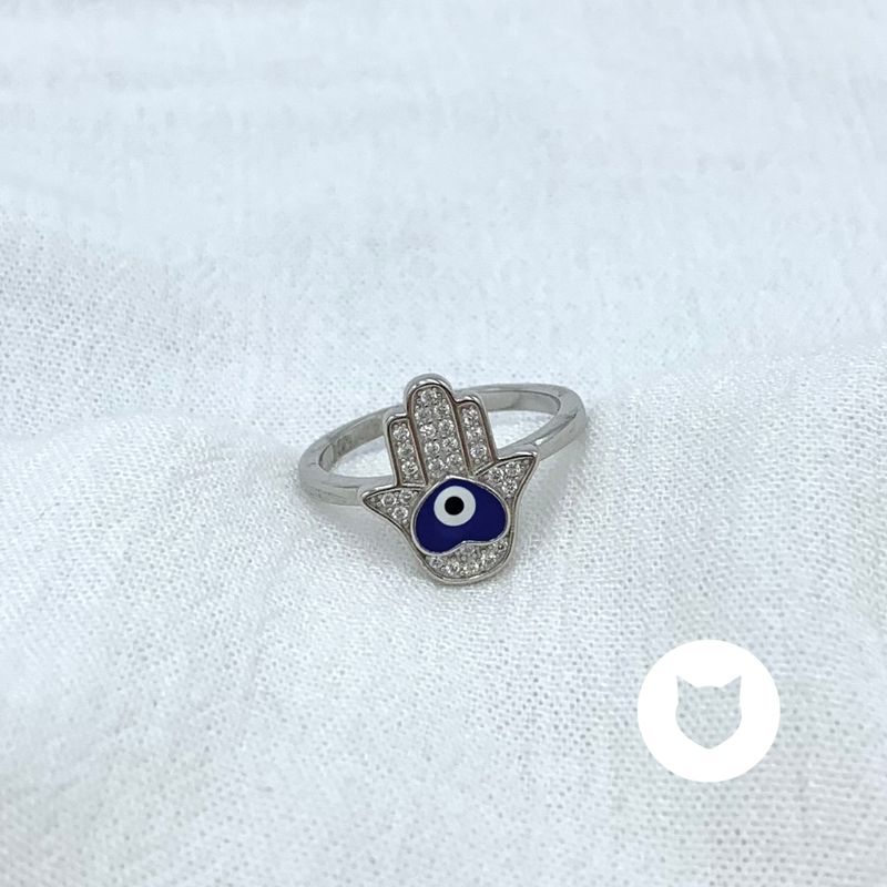 ANILLO DE PLATA 925 Y CRISTALES OJO TURCO AN3800L25