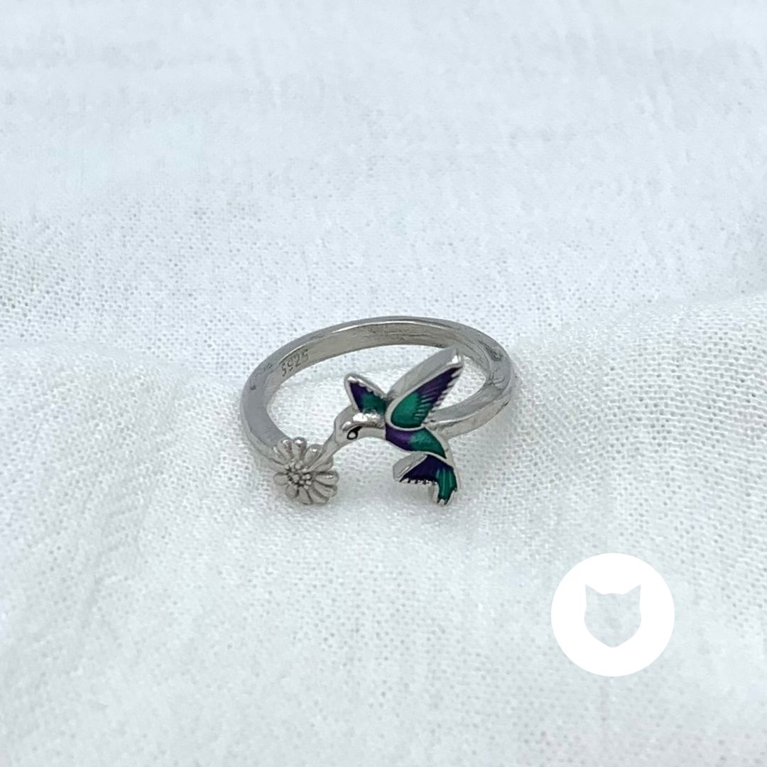 ANILLO DE PLATA 925 COLIBRÍ AN3797L22