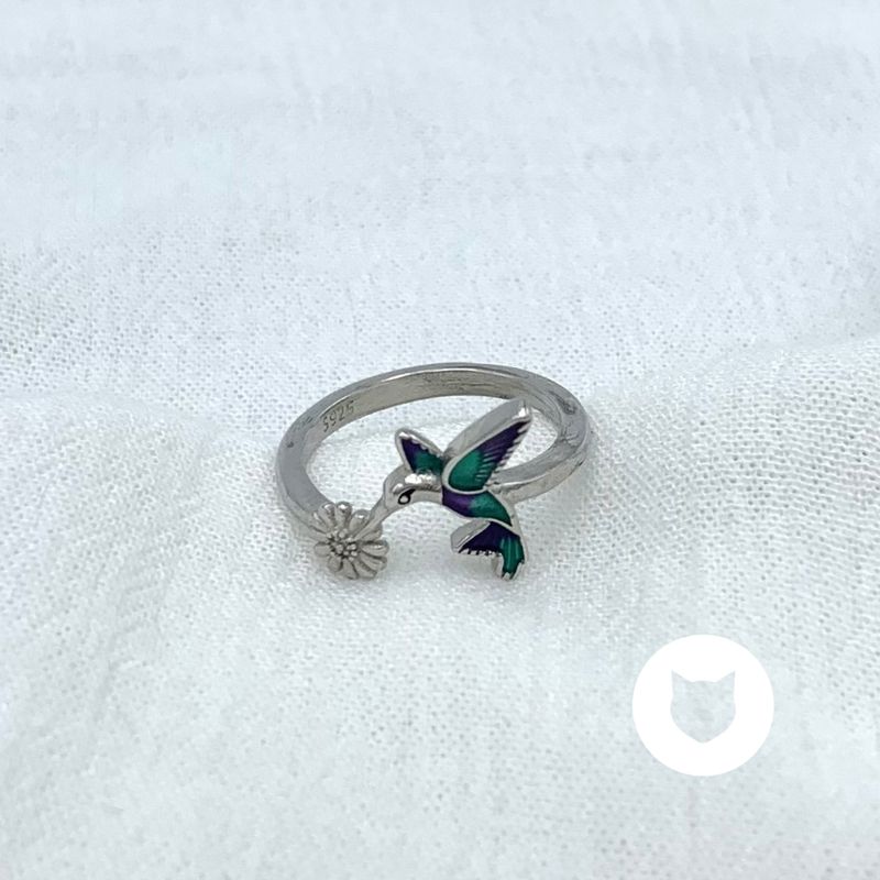 ANILLO DE PLATA 925 COLIBRÍ AN3797L22