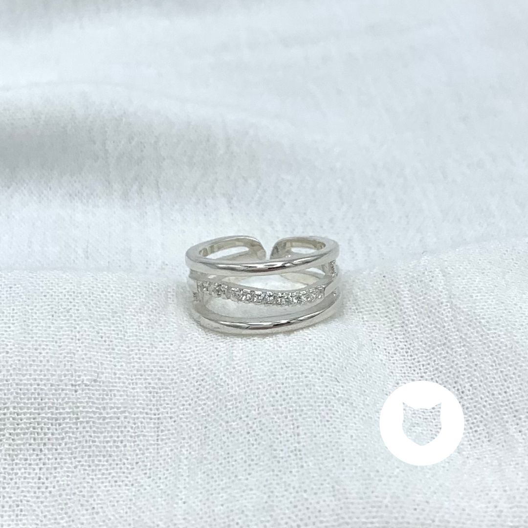 ANILLO DE PLATA 925 Y CRISTALES AN3806L22