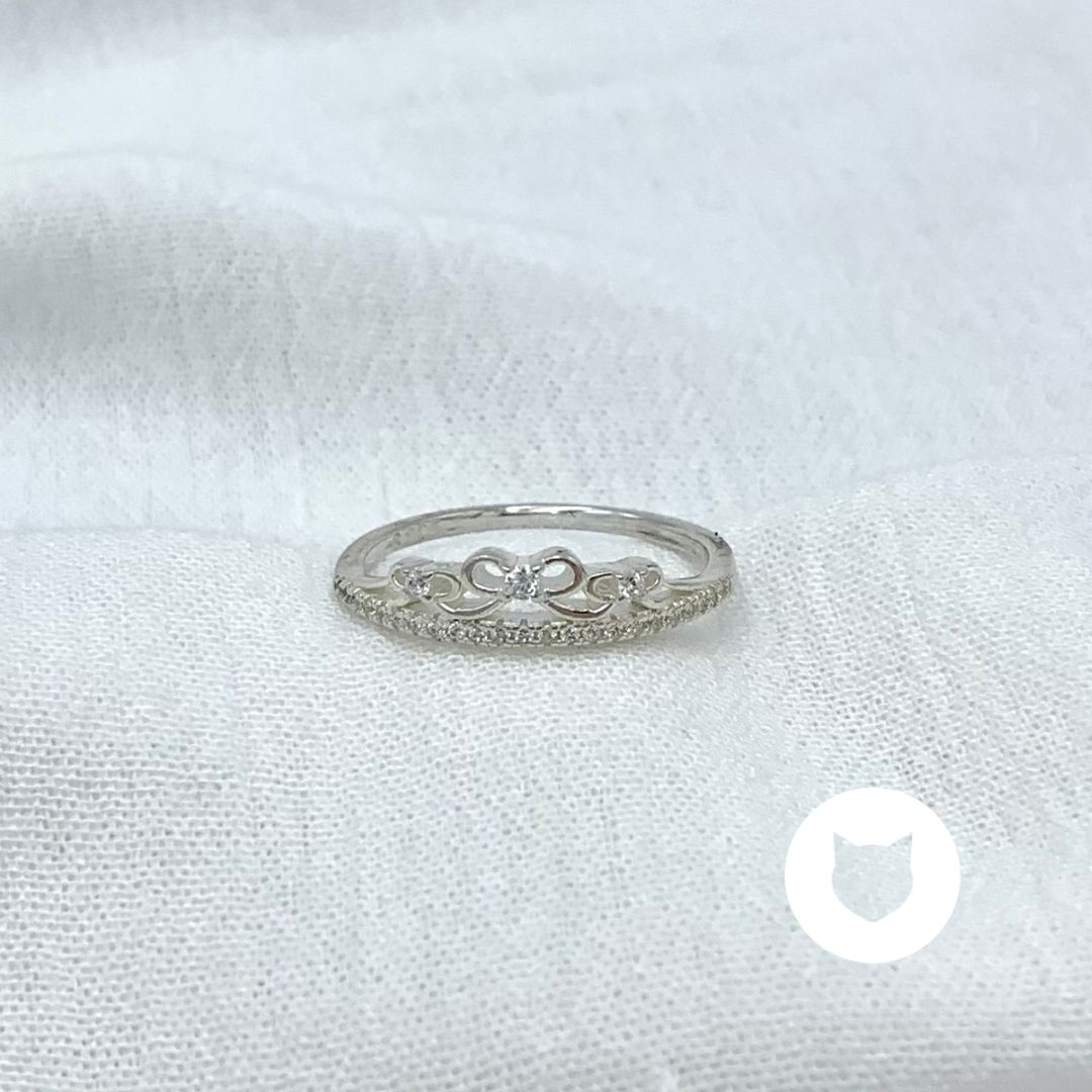 ANILLO DE PLATA 925 Y CRISTALES LAZOS AN3818L22