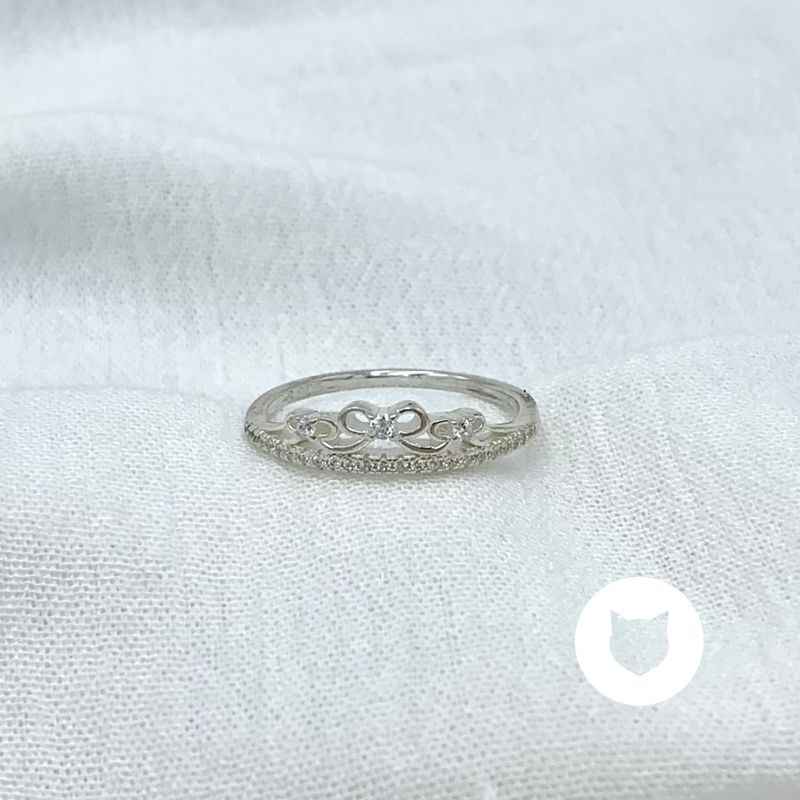 ANILLO DE PLATA 925 Y CRISTALES LAZOS AN3818L22