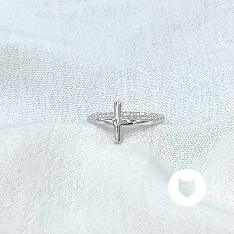 ANILLO DE PLATA 925 CRUZ AN3819L23