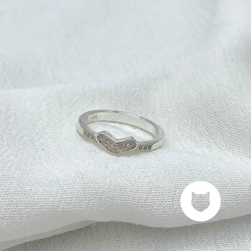 ANILLO DE PLATA 925 Y CRISTALES CORAZÓN AN3820L25