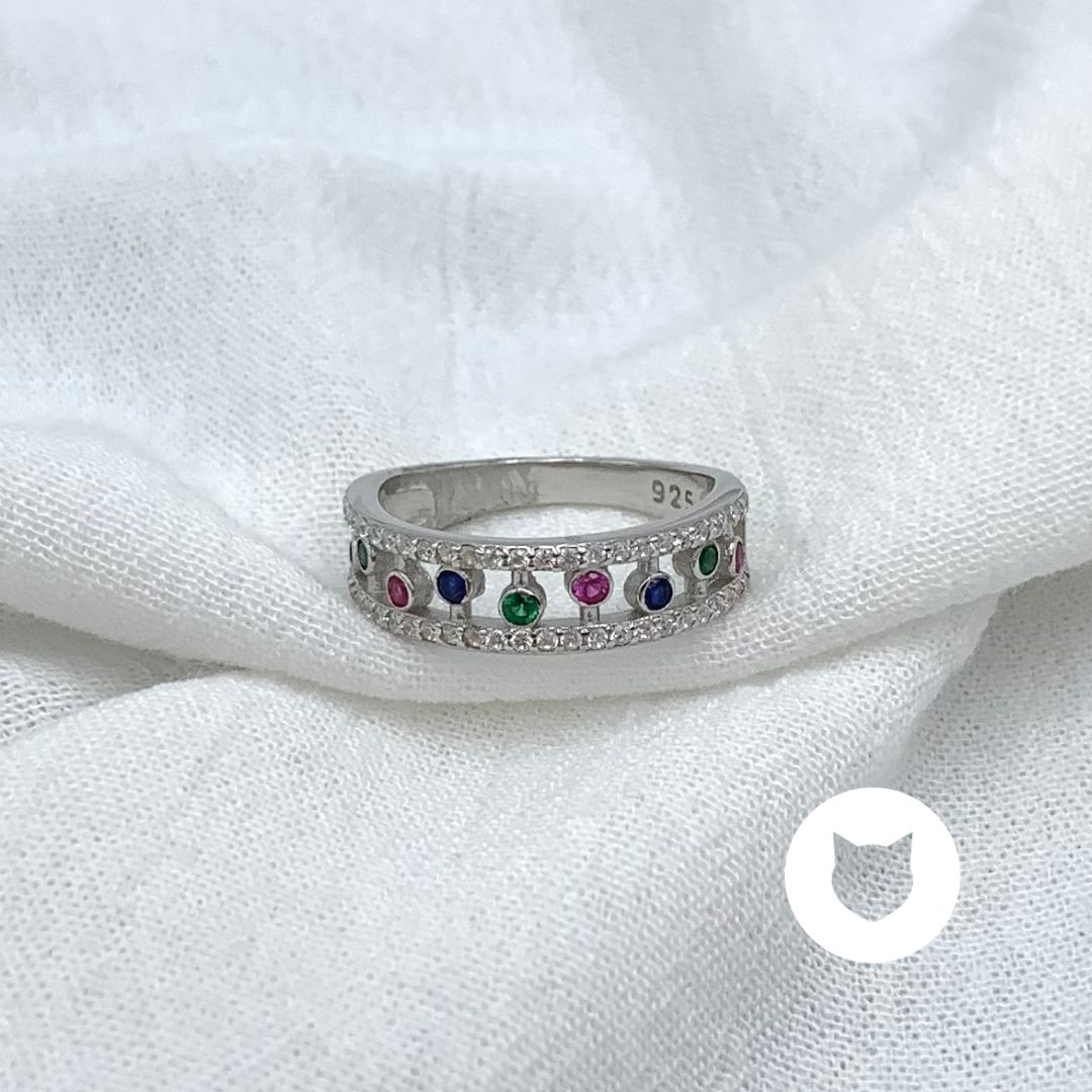 ANILLO DE PLATA 925 Y CRISTALES AN3826L23