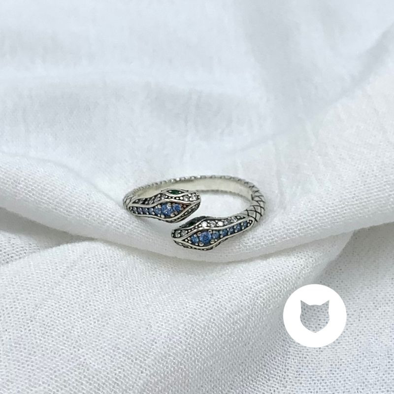 ANILLO DE PLATA 925 Y CRISTALES SERPIENTE AN3827L23