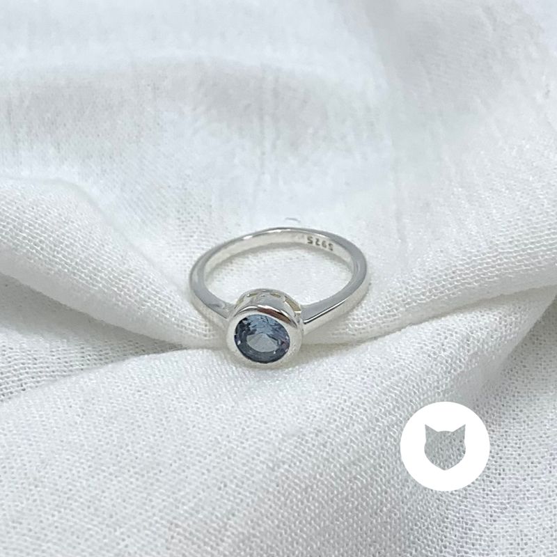 ANILLO DE PLATA 925 Y CRISTAL AZUL AN3834L25