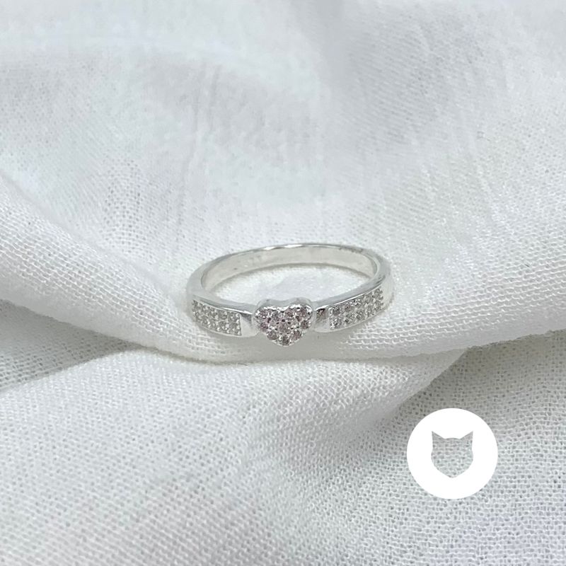ANILLO DE PLATA 925 Y CRISTALES CORAZÓN AN3838L22