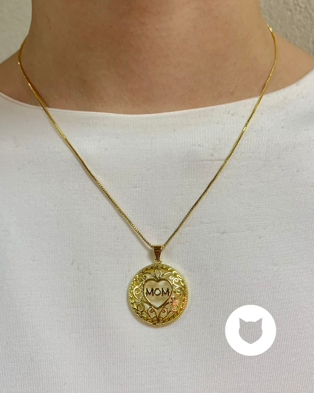COLLAR DE BAÑO DE ORO MAMÁ CO1838G34