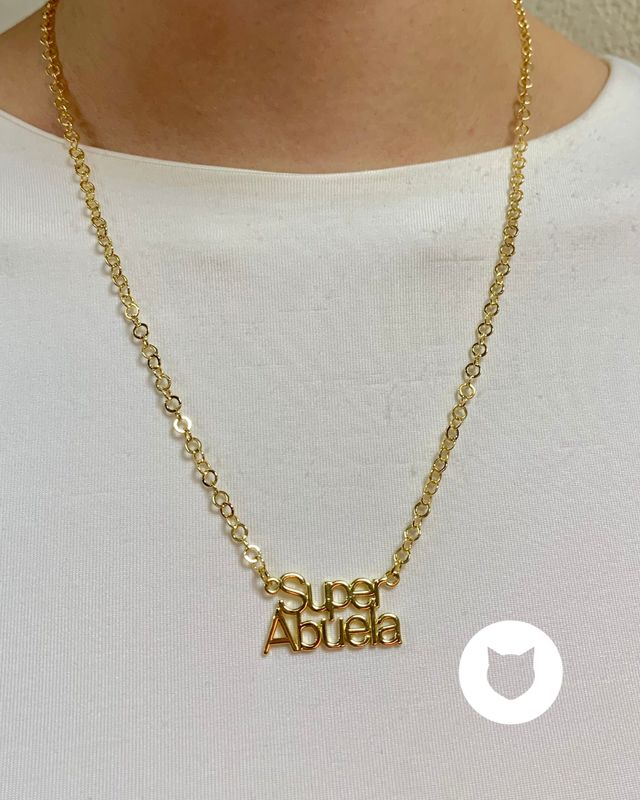 COLLAR DE BAÑO DE ORO ABUELA CO1840G48