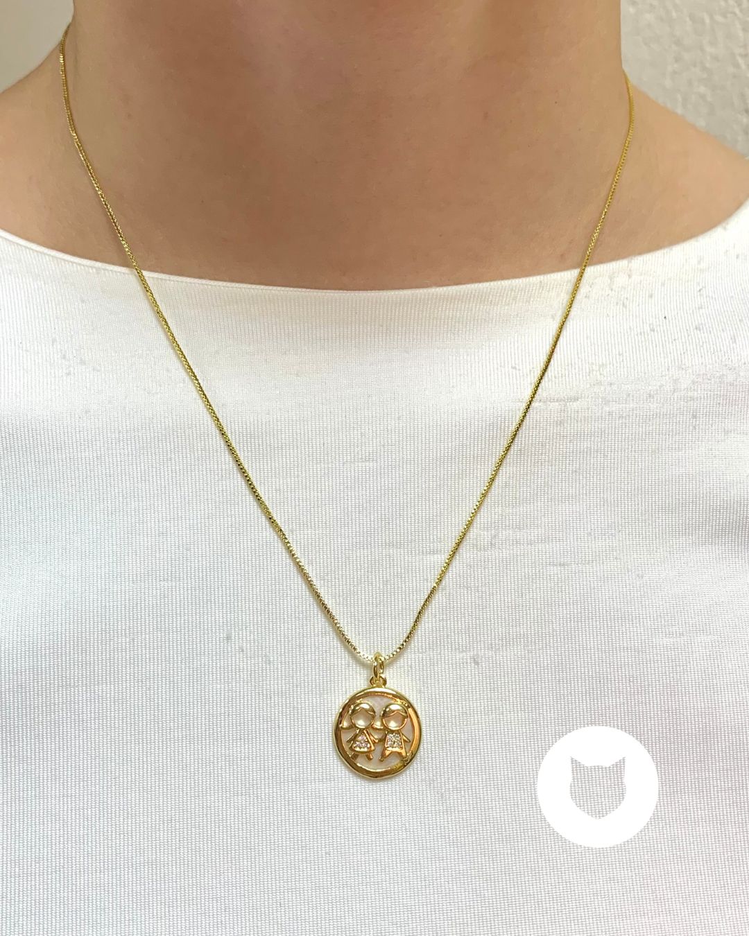 COLLAR DE BAÑO DE ORO Y CRISTALES NIÑOS CO1845G30