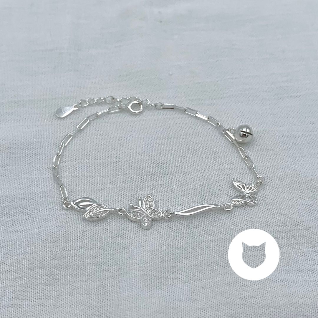 PULSERA DE PLATA 925 Y CRISTALES MARIPOSAS PU1909L23