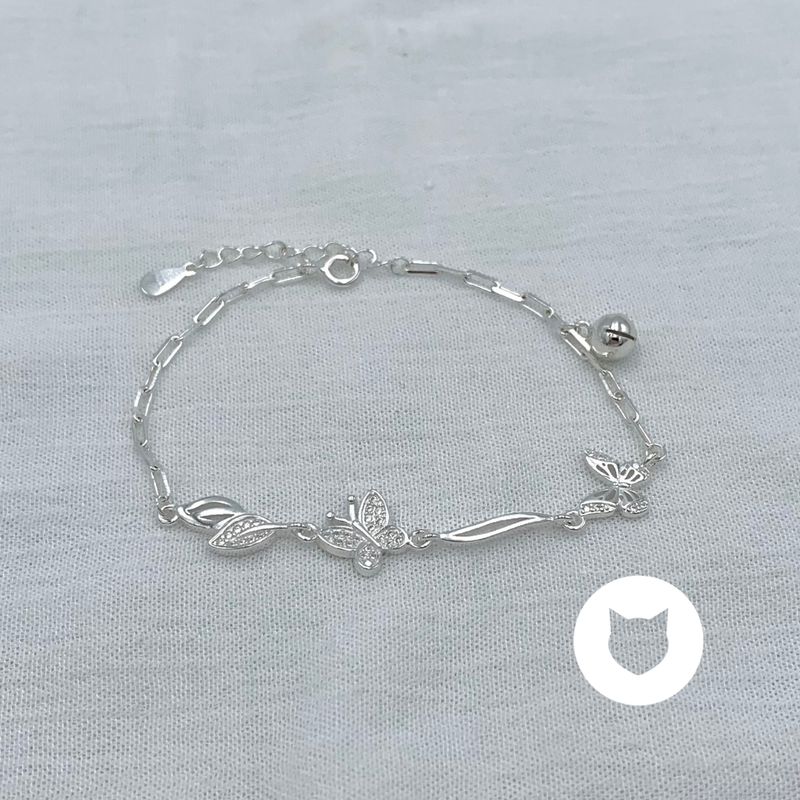 PULSERA DE PLATA 925 Y CRISTALES MARIPOSAS PU1909L23