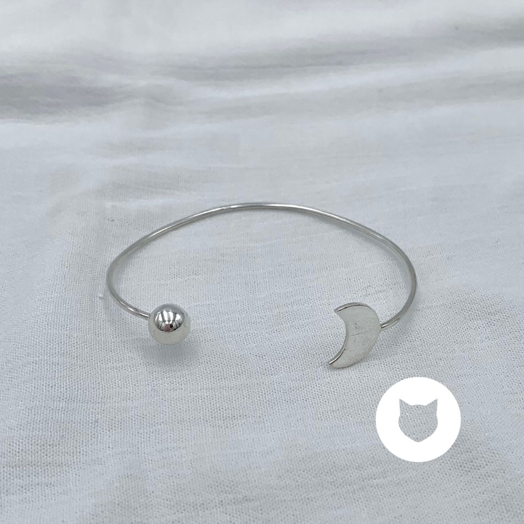BRAZALETE ABIERTO DE PLATA 925 LUNA PU1916L23