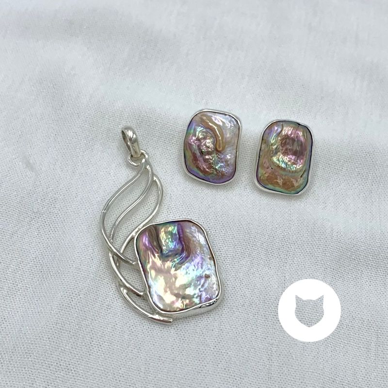 SET DE PLATA 925 Y PERLA CULTIVADA SE1057M33