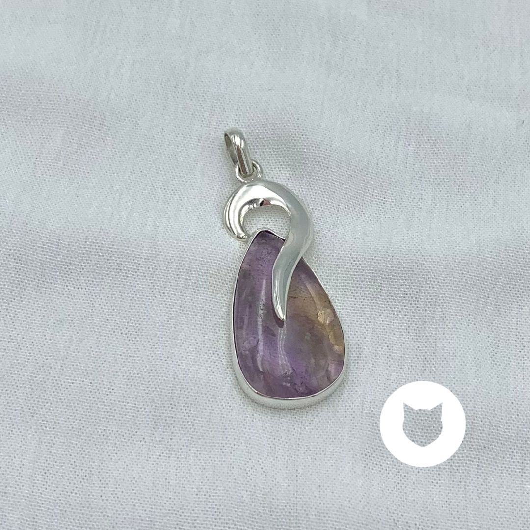 DIJE PLATA 925 Y AMETRINA DI0813M28