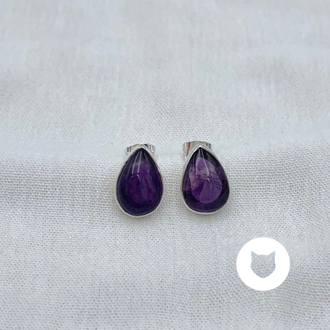 ARETE DE PLATA 925 Y AMATISTA AR2954M34