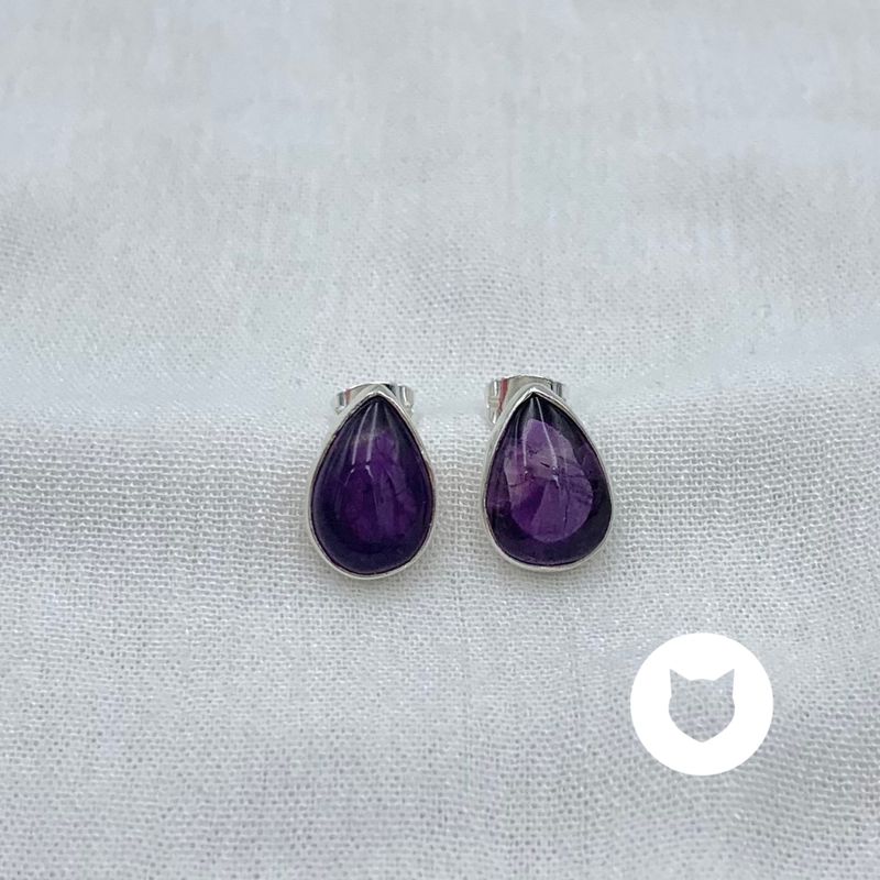ARETE DE PLATA 925 Y AMATISTA AR2954M34