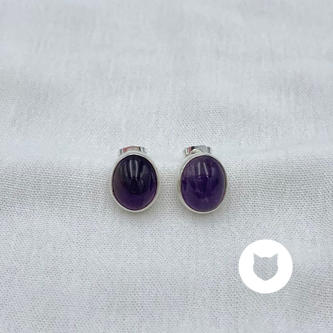 ARETE DE PLATA 925 Y AMATISTA AR2955M34