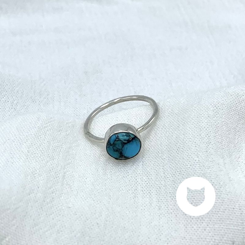 ANILLO DE PLATA 925 Y TURQUESA AN3842M38