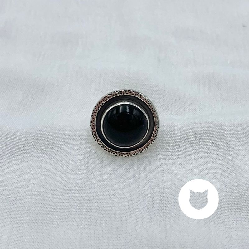 ANILLO DE PLATA 925 AÑEJADA Y ÓNIX AN3843M30