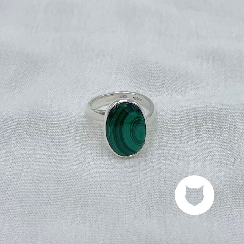 ANILLO DE PLATA 925 Y MALAQUITA AN3847M33