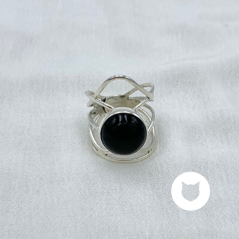 ANILLO DE PLATA 925 Y ÓNIX AN3849M31