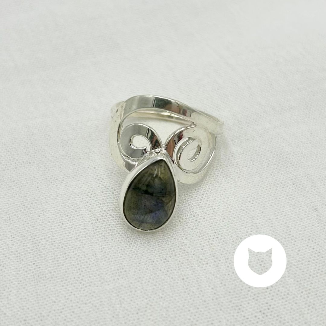 ANILLO DE PLATA 925 Y LABRADORITA AN3852M31
