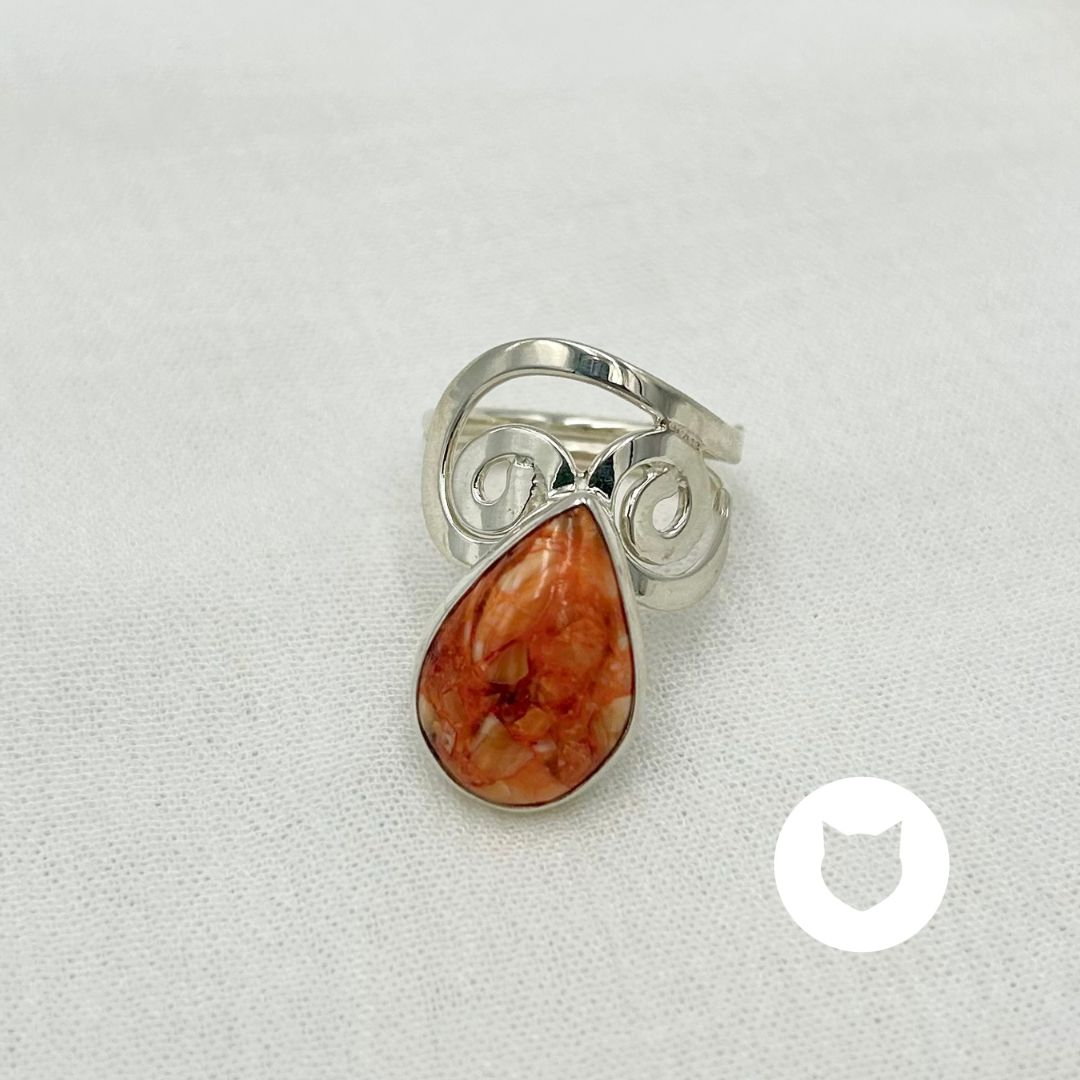 ANILLO DE PLATA 925  Y SPONDYLUS AN3853M31