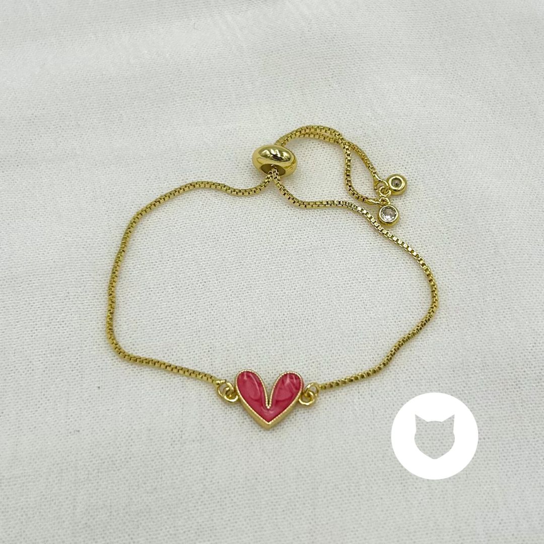 PULSERA DE BAÑO DE ORO CORAZÓN PU1930G34