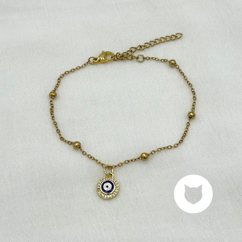 PULSERA DE ACERO INOXIDABLE Y CRISTALES OJO TURCO PU1945G67 PULSERA DE ACERO INOXIDABLE Y CRISTALES OJO TURCO PU1945G67