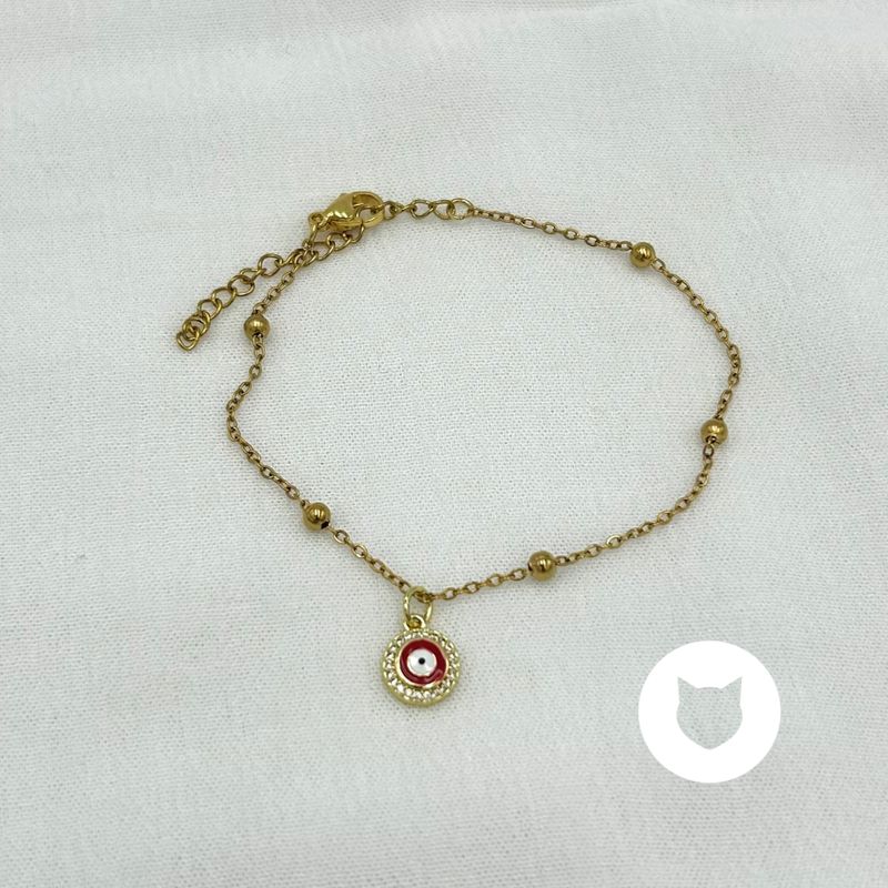 PULSERA DE ACERO INOXIDABLE Y CRISTALES OJO TURCO PU1946G67 PULSERA DE ACERO INOXIDABLE Y CRISTALES OJO TURCO PU1946G67