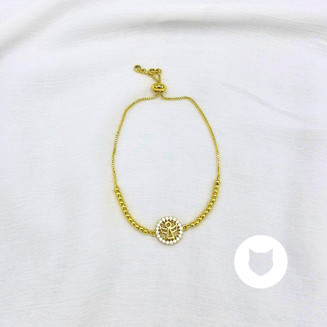 PULSERA BAÑO DE ORO ÁNGEL PU1967G38