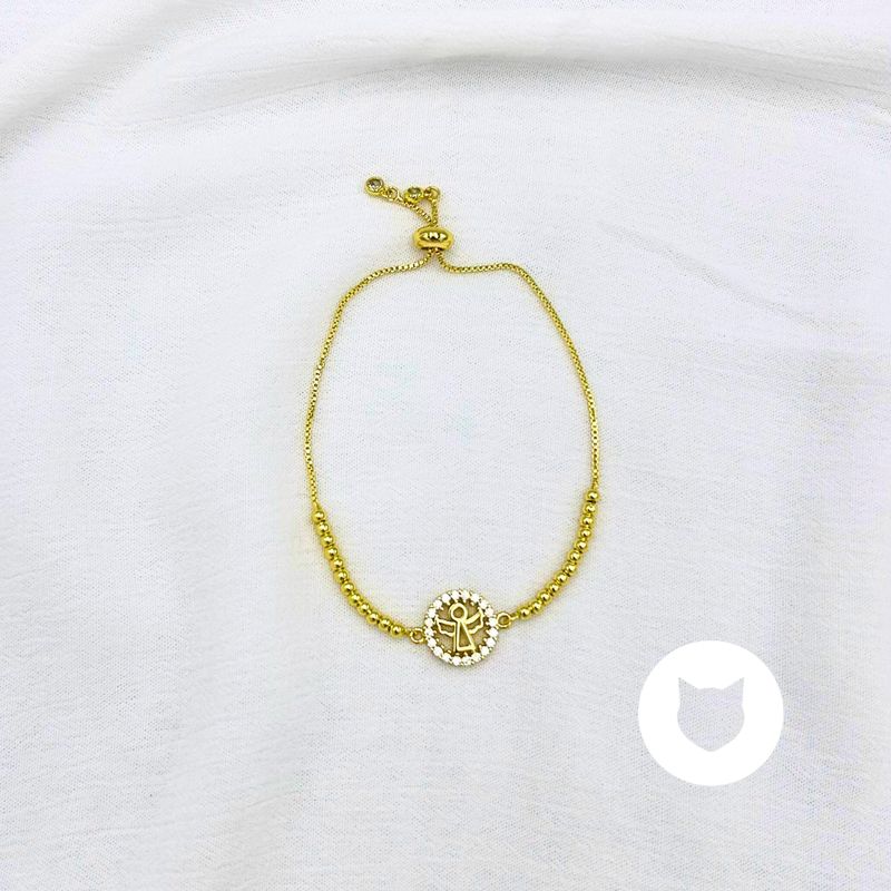PULSERA BAÑO DE ORO ÁNGEL PU1967G38 PULSERA BAÑO DE ORO ÁNGEL PU1967G38