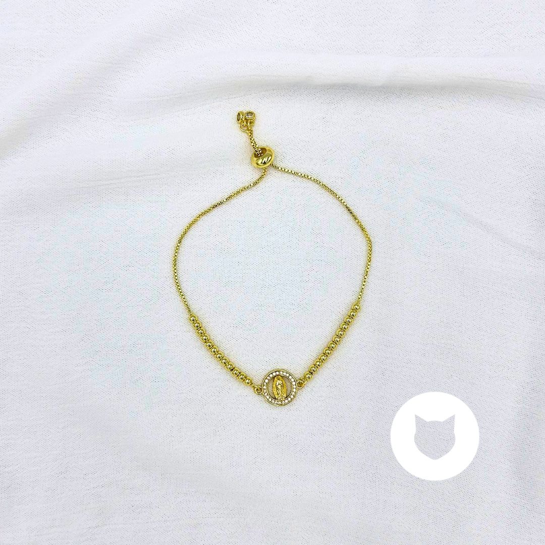PULSERA DE BAÑO DE ORO VIRGEN PU1966G38